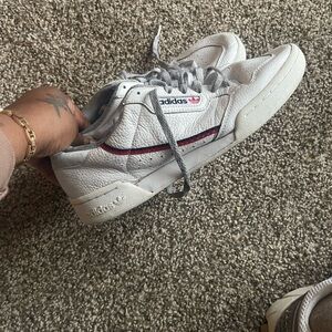 Men’s Adidas sneakers size 12 white with red stripe